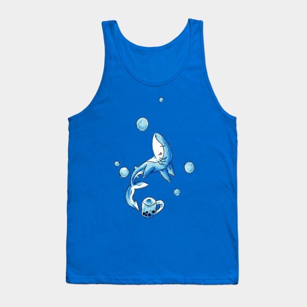 Blue Bubble Shark Tank Top by KristenOKeefeArt